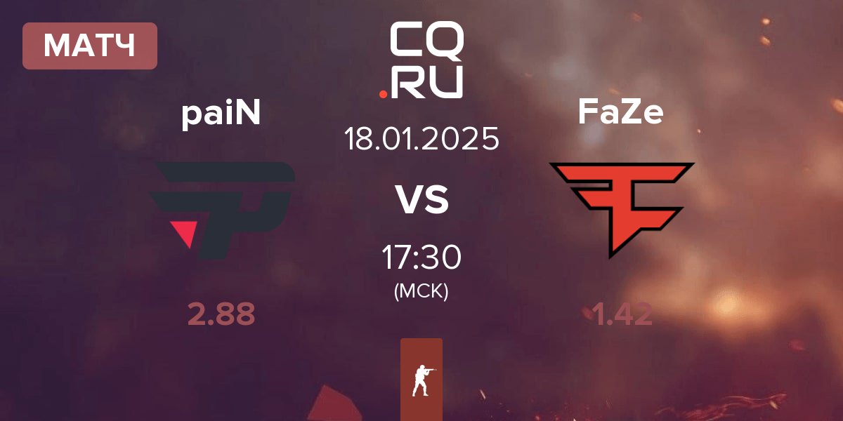 Матч paiN Gaming paiN vs FaZe Clan FaZe | 18.01