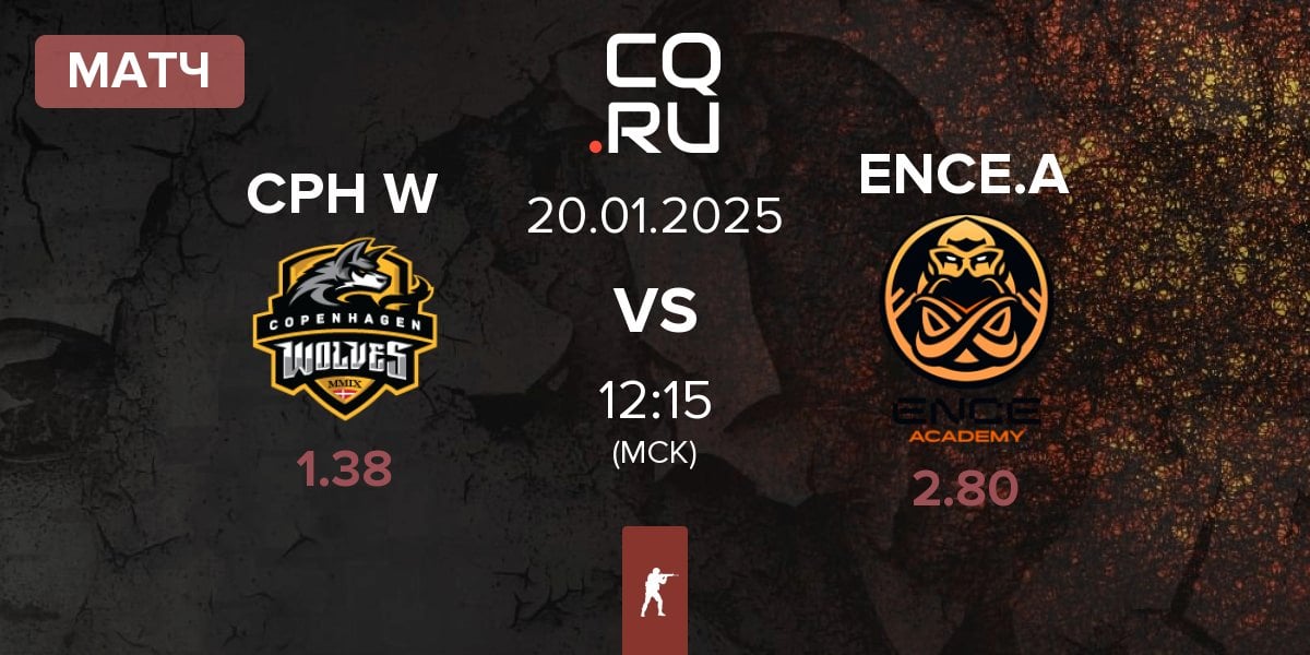 Матч Copenhagen Wolves CPH W vs ENCE Academy ENCE.A | 20.01