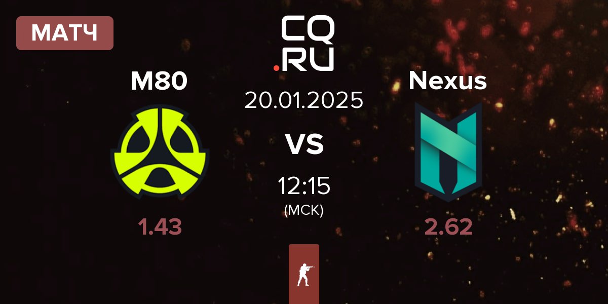 Матч M80 vs Nexus Gaming Nexus | 20.01