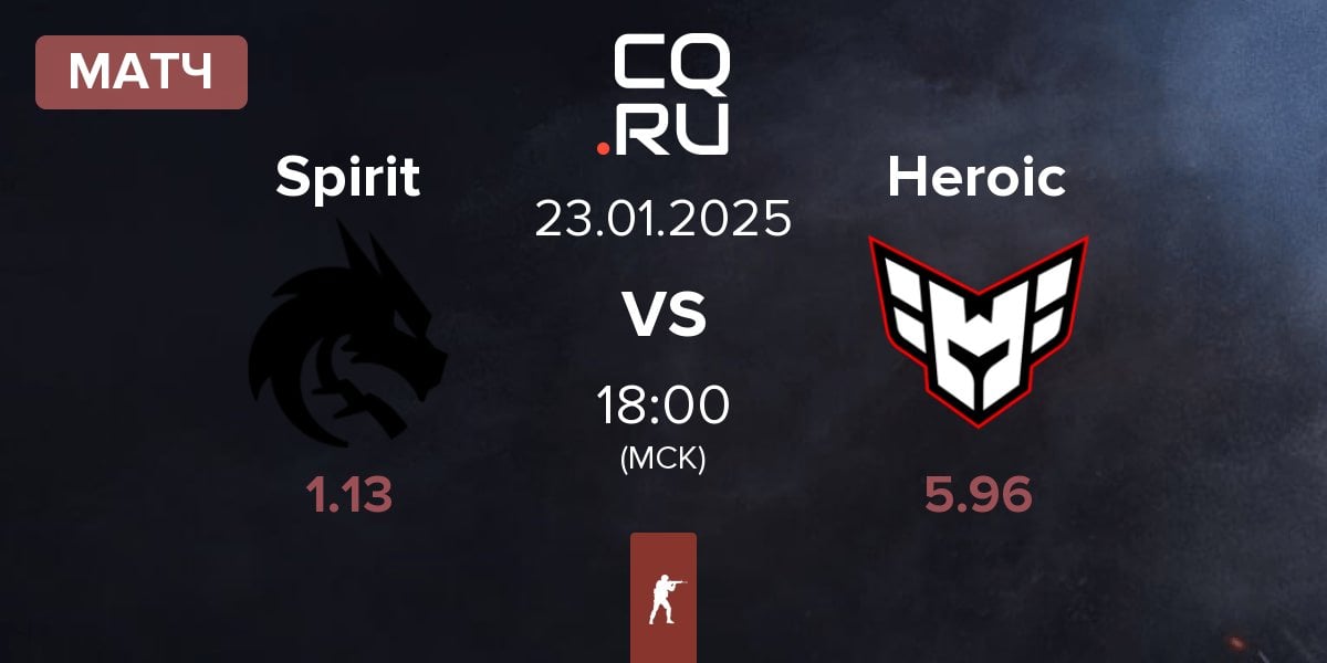 Матч Team Spirit Spirit vs Heroic | 23.01