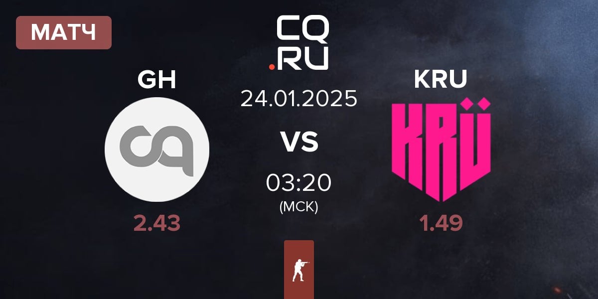 Матч GameHunters GH vs KRU Esport KRU | 24.01