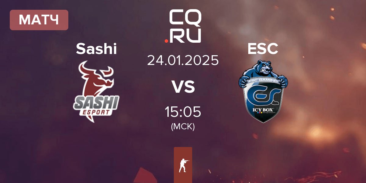 Матч Sashi Esport Sashi vs ESC Gaming ESC | 24.01