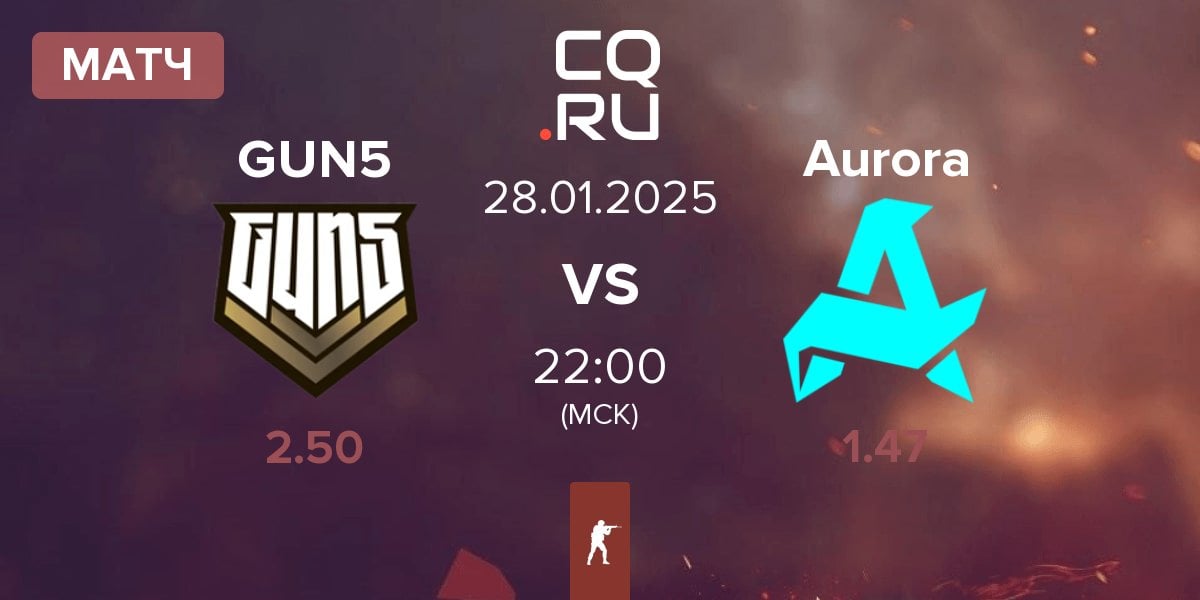 Матч GUN5 Esports GUN5 vs Aurora Gaming Aurora | 28.01