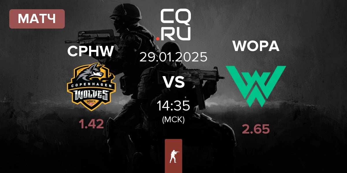 Матч Copenhagen Wolves CPHW vs WOPA Esport WOPA | 29.01