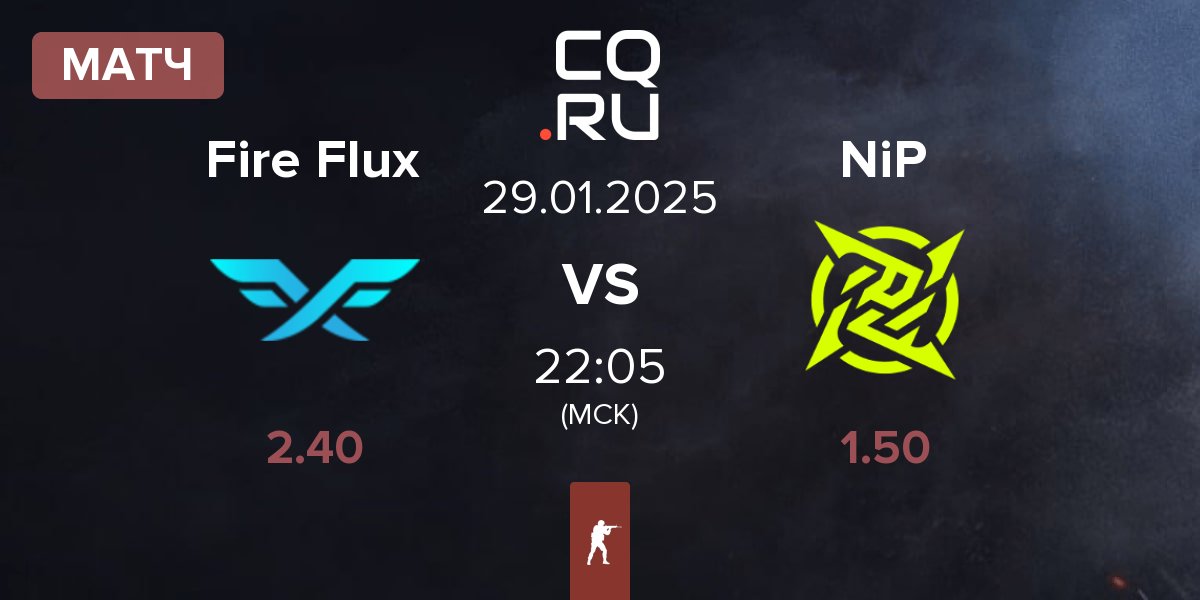 Матч Fire Flux Esports Fire Flux vs Ninjas in Pyjamas NiP | 29.01