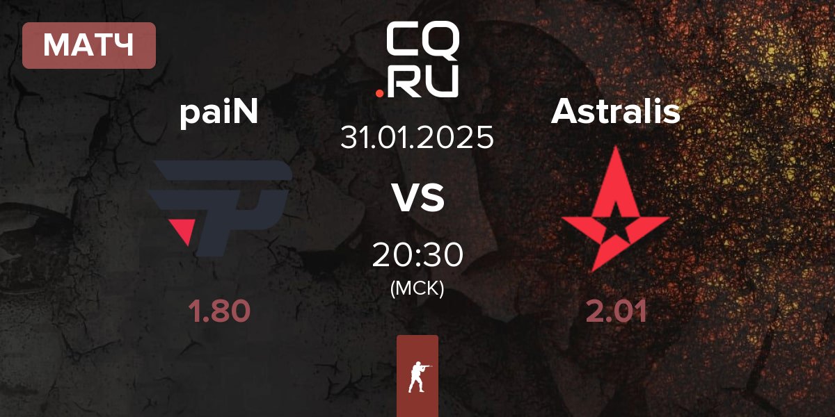 Матч paiN Gaming paiN vs Astralis | 31.01