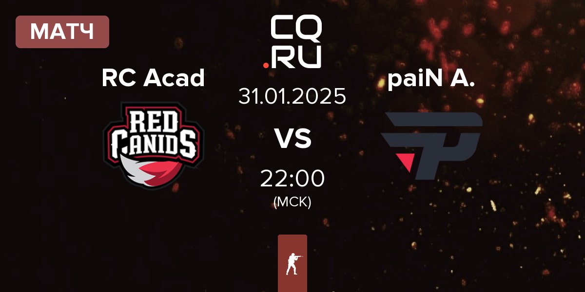 Матч RED Canids Academy RC Acad vs paiN Academy paiN A. | 31.01