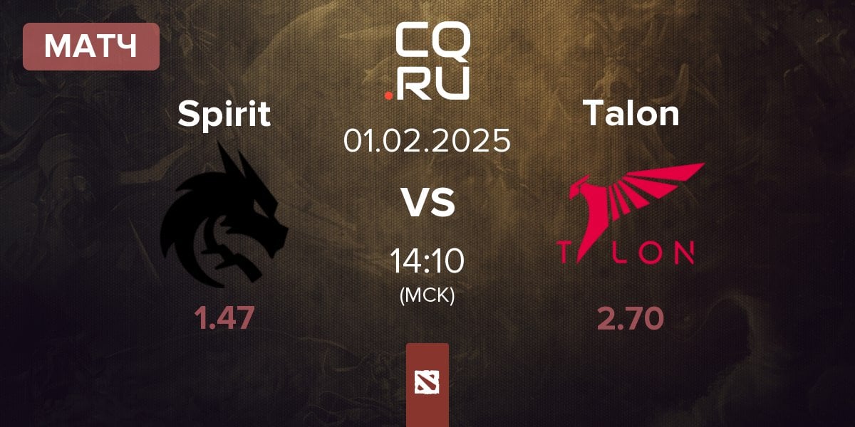 Матч Team Spirit Spirit vs Talon Esports Talon | 01.02