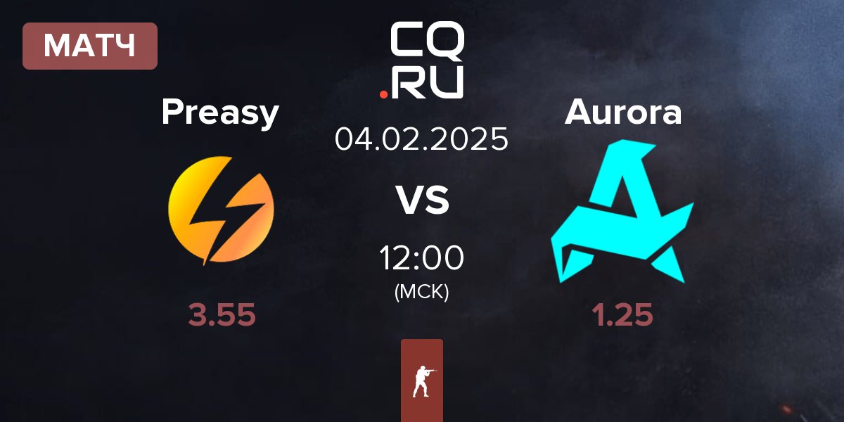 Матч Preasy Esport Preasy vs Aurora Gaming Aurora | 03.02