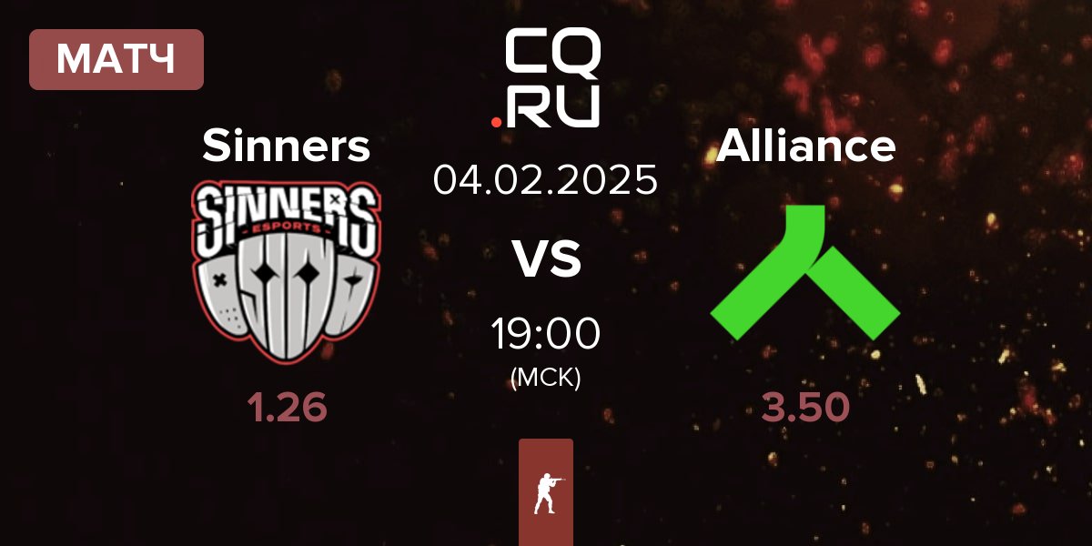 Матч Sinners Esports Sinners vs Alliance | 04.02