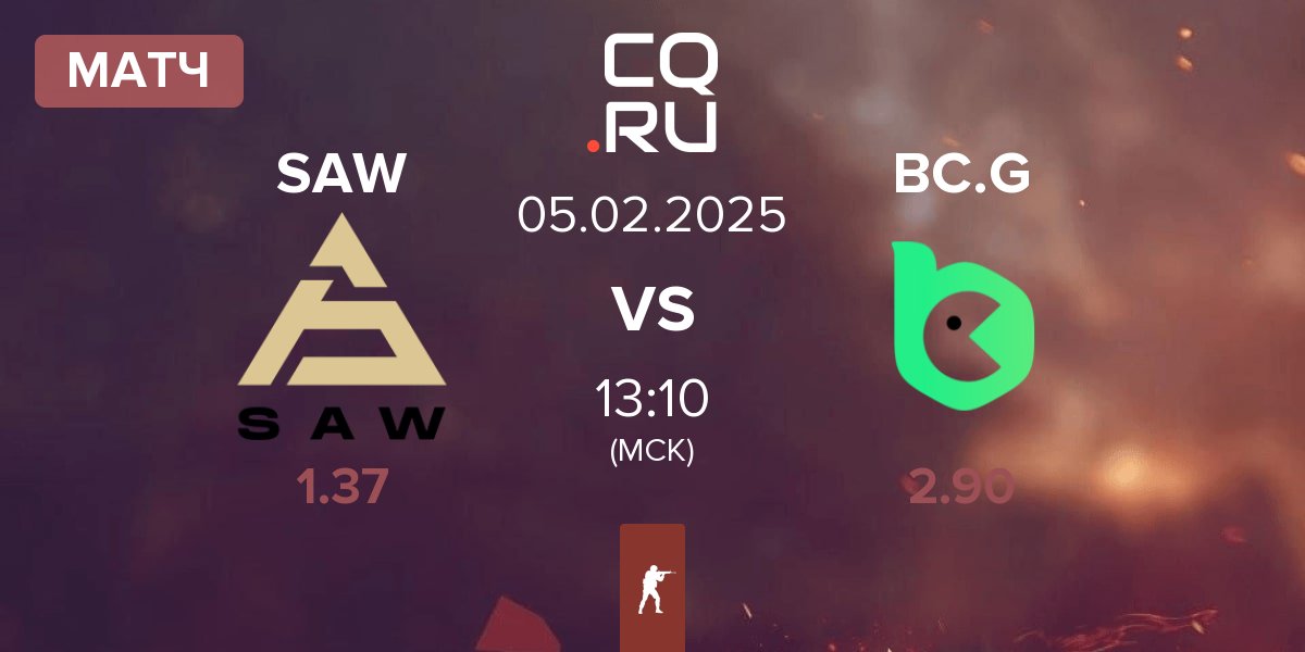 Матч SAW vs BC.Game Esports BC.G | 05.02