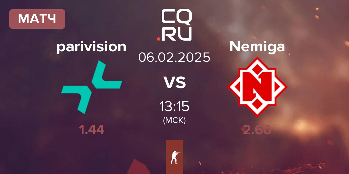 Матч PARIVISION parivision vs Nemiga Gaming Nemiga | 06.02