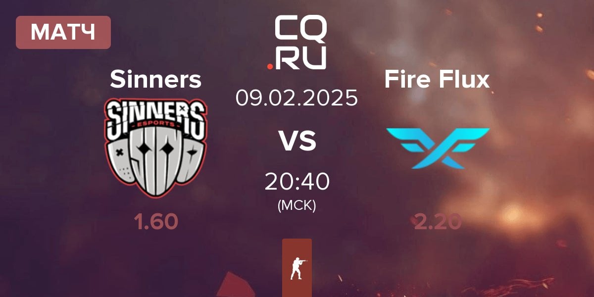 Матч Sinners Esports Sinners vs Fire Flux Esports Fire Flux | 09.02