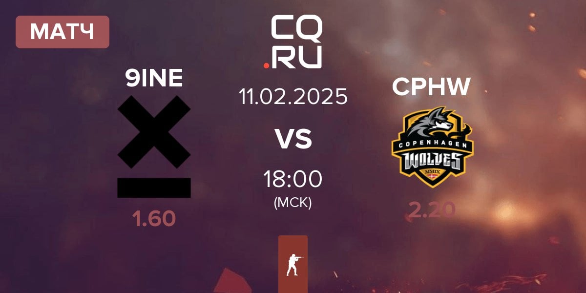 Матч 9INE vs Copenhagen Wolves CPHW | 11.02