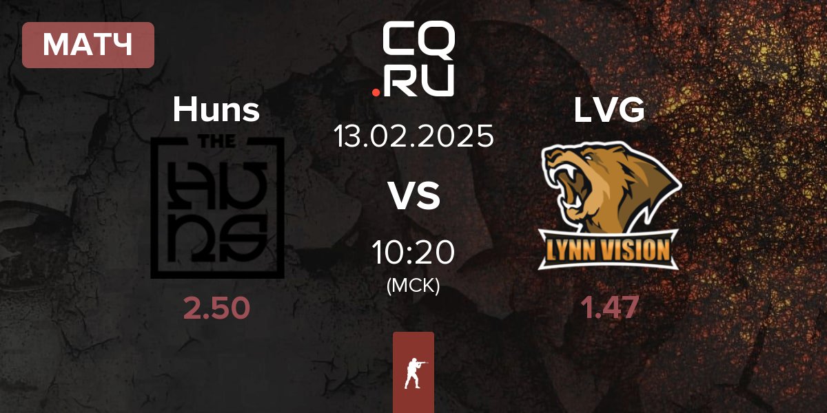 Матч The Huns Esports Huns vs Lynn Vision Gaming LVG | 13.02