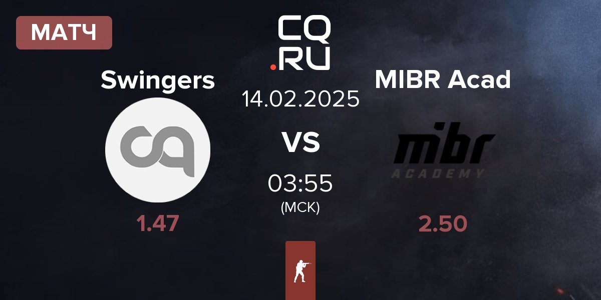 Матч Swingers vs MIBR Academy MIBR Acad | 14.02