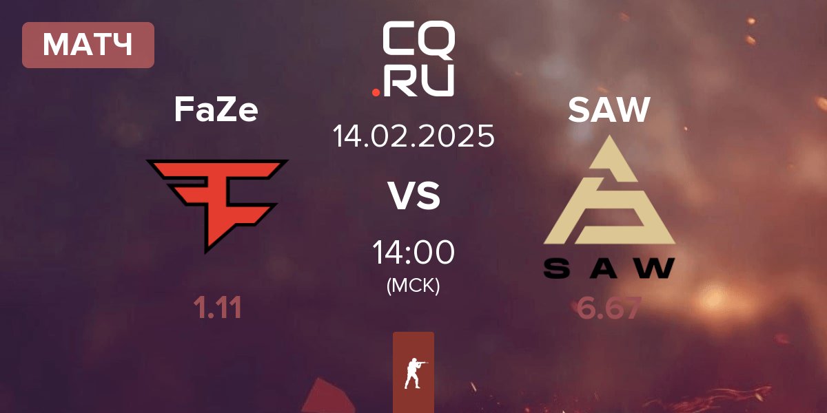 Матч FaZe Clan FaZe vs SAW | 14.02