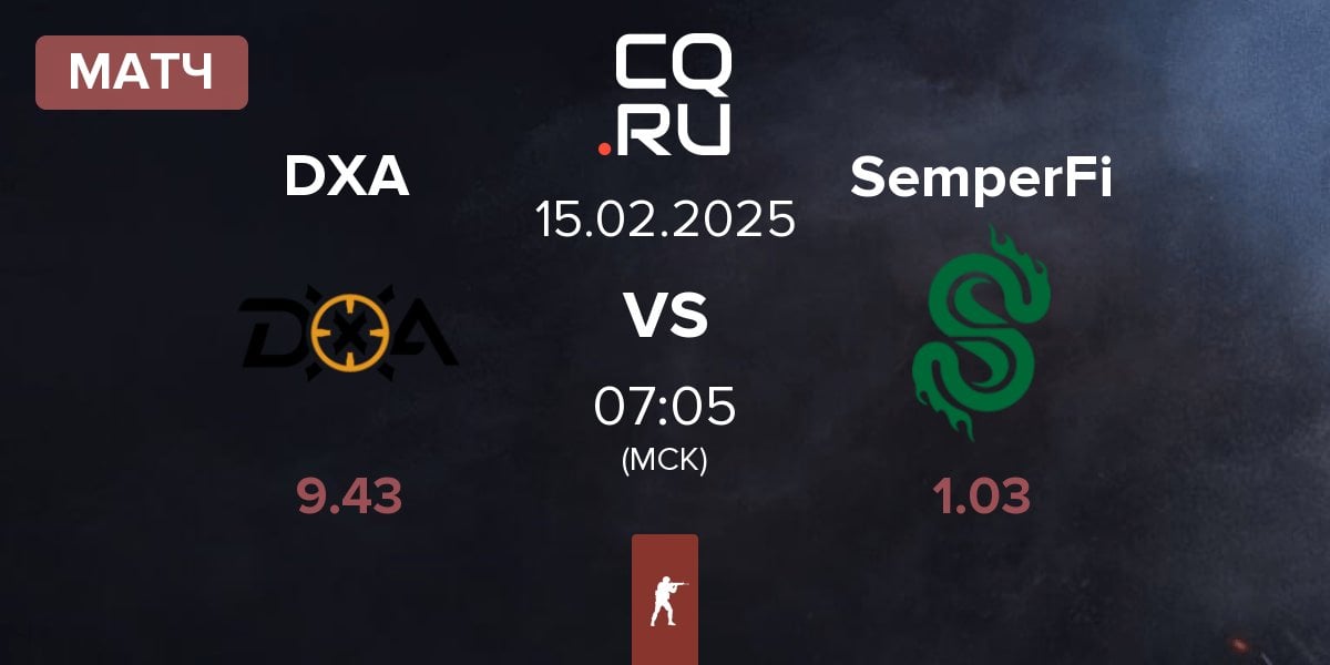 Матч DXA Esports DXA vs SemperFi | 15.02