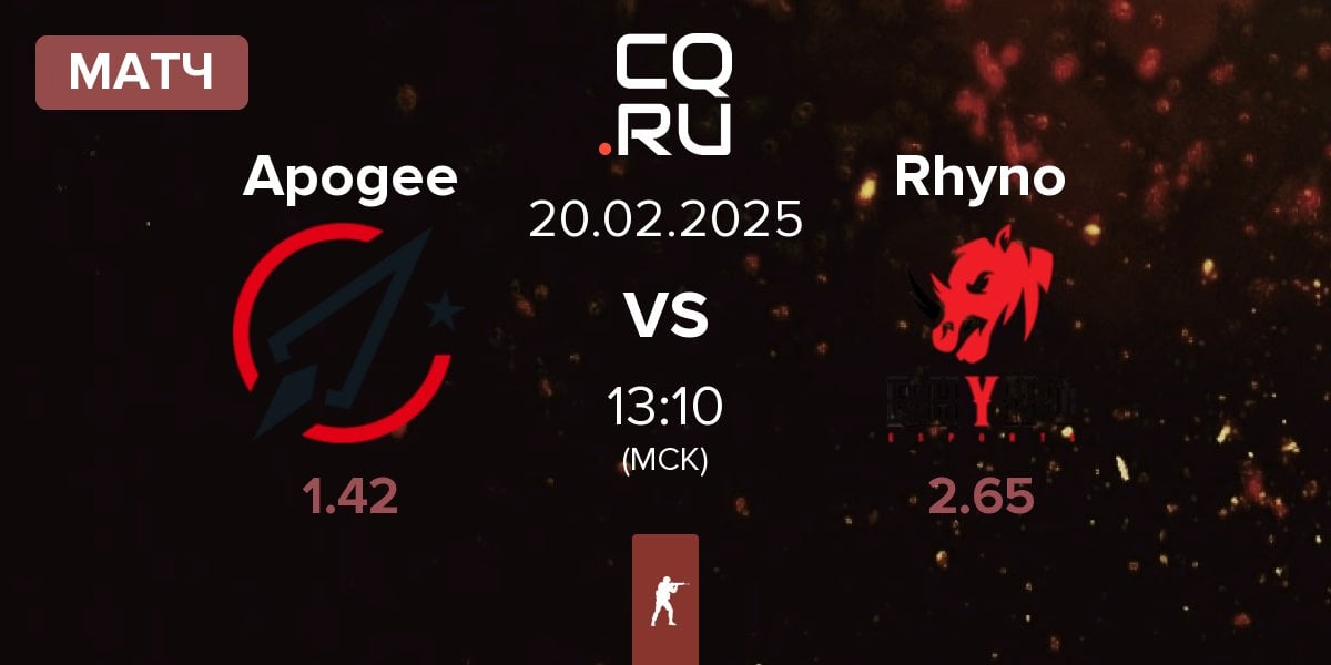 Матч Apogee vs Rhyno Esports Rhyno | 20.02