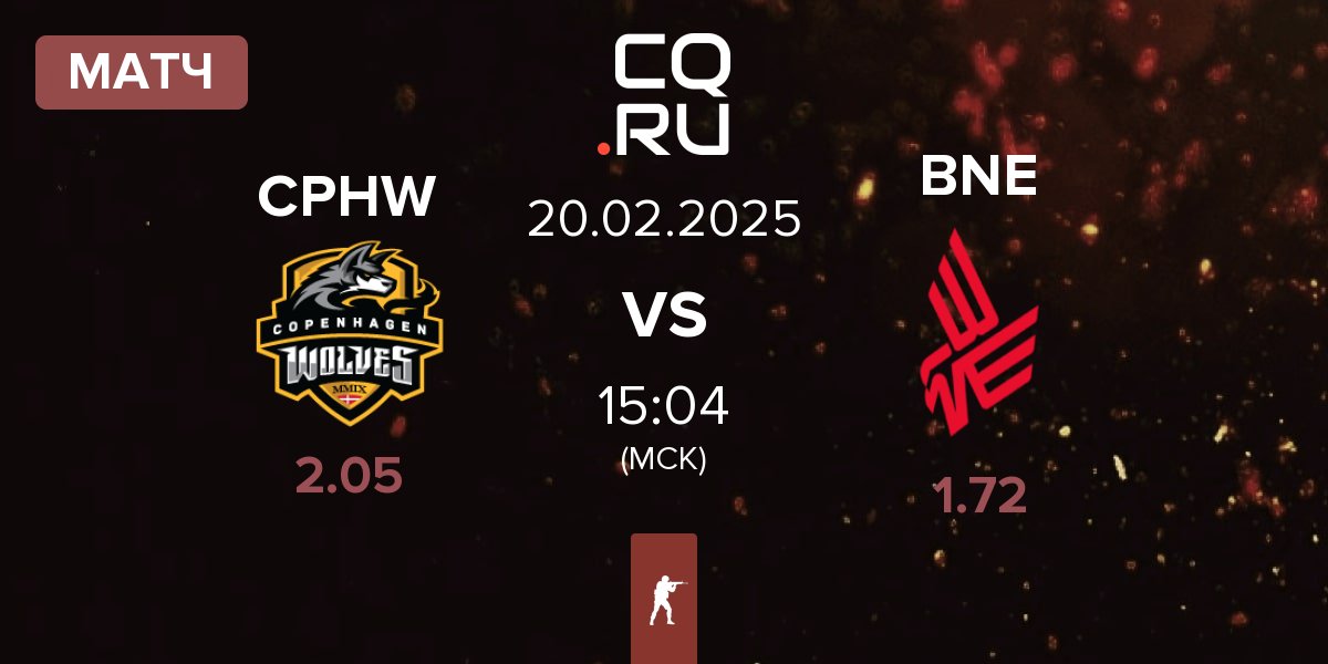 Матч Copenhagen Wolves CPHW vs Bad News Eagles BNE | 20.02