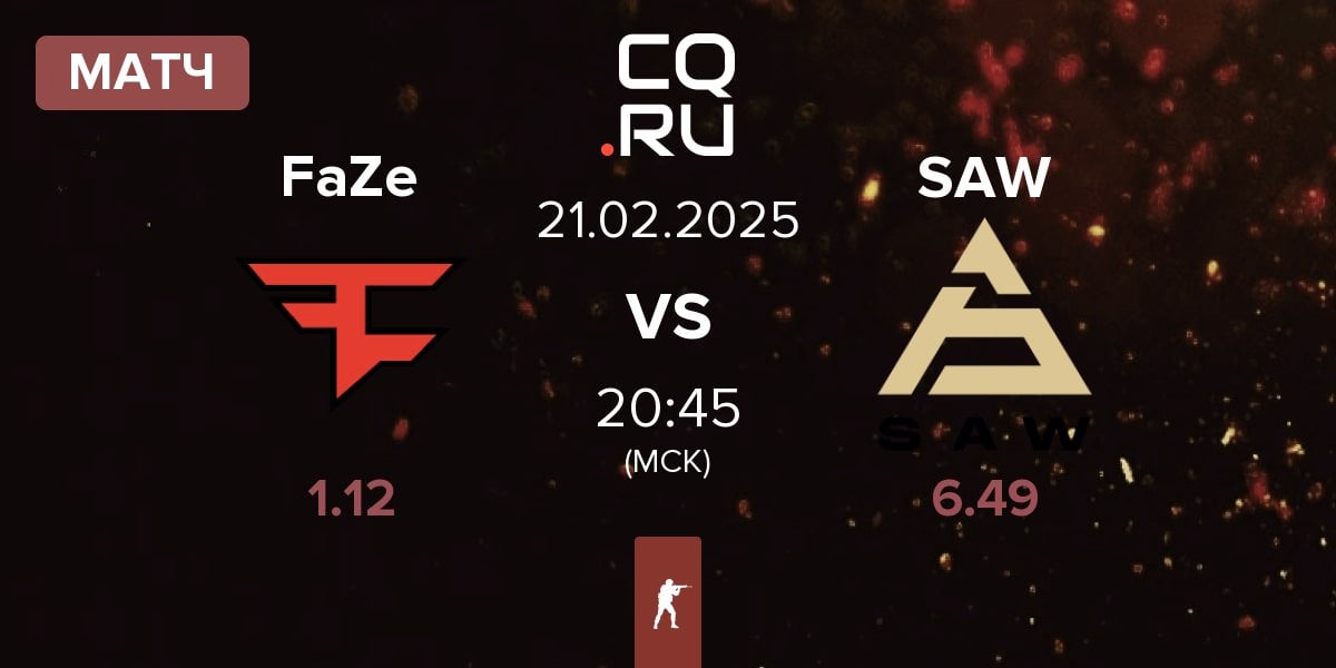 Матч FaZe Clan FaZe vs SAW | 21.02