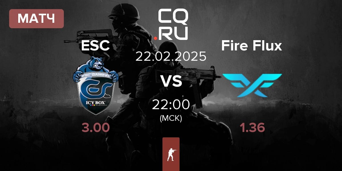 Матч ESC Gaming ESC vs Fire Flux Esports Fire Flux | 22.02