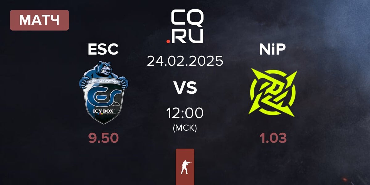 Матч ESC Gaming ESC vs Ninjas in Pyjamas NiP | 24.02