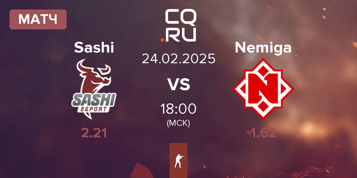 Матч Sashi Esport Sashi vs Nemiga Gaming Nemiga | 24.02