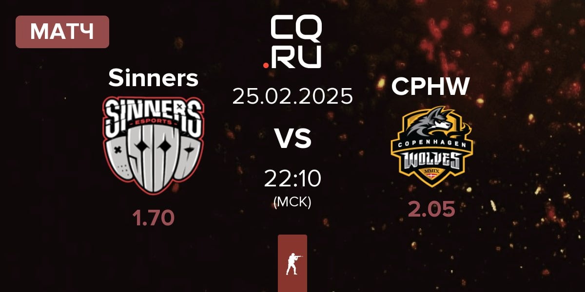 Матч Sinners Esports Sinners vs Copenhagen Wolves CPHW | 25.02