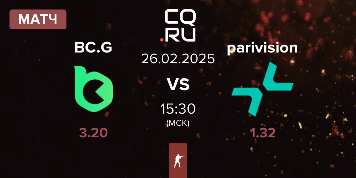 Матч BC.Game Esports BC.G vs PARIVISION parivision | 26.02