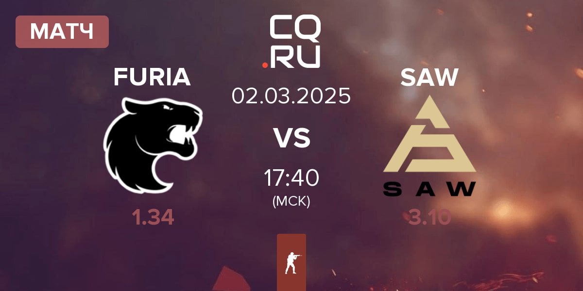 Матч FURIA Esports FURIA vs SAW | 02.03