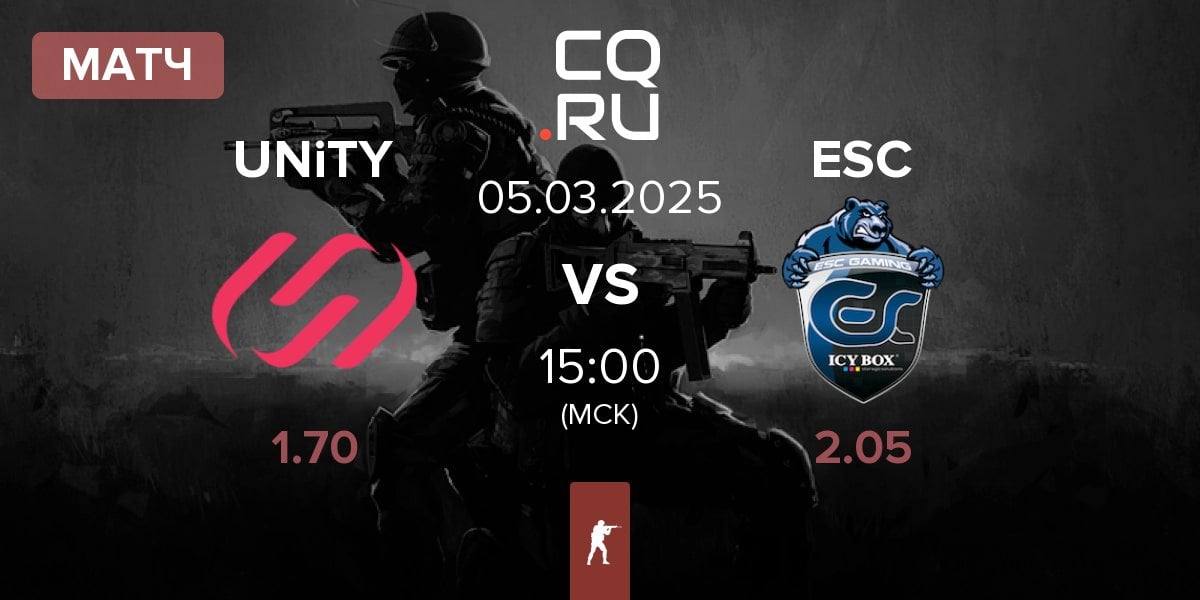 Матч UNiTY Esports UNiTY vs ESC Gaming ESC | 05.03