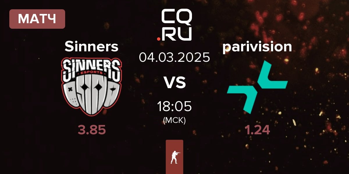 Матч Sinners Esports Sinners vs PARIVISION parivision | 04.03