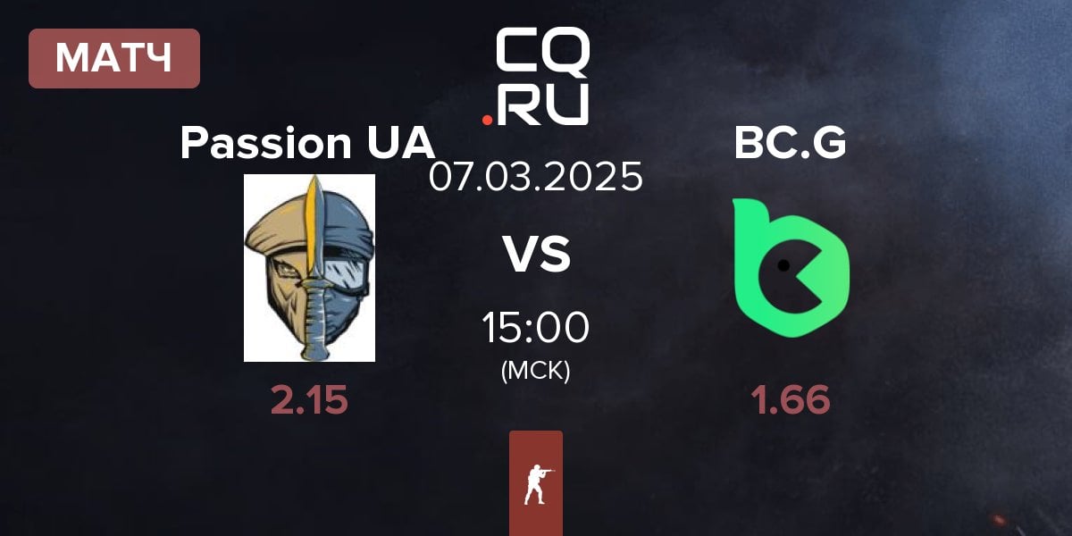 Матч Passion UA vs BC.Game Esports BC.G | 07.03