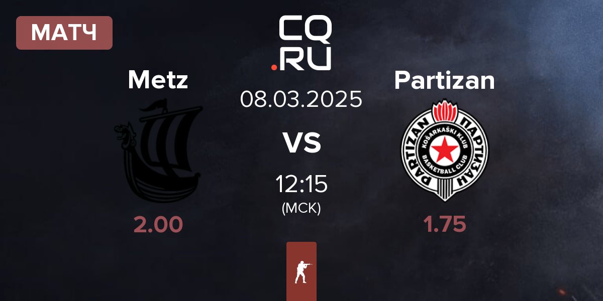 Матч Metizport Metz vs Partizan | 08.03