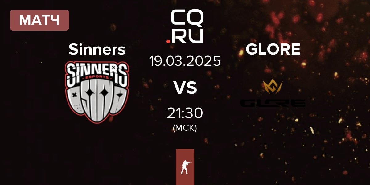 Матч Sinners Esports Sinners vs GLORE | 19.03