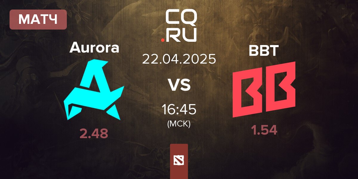 Матч Aurora vs BetBoom Team BBT | 22.04