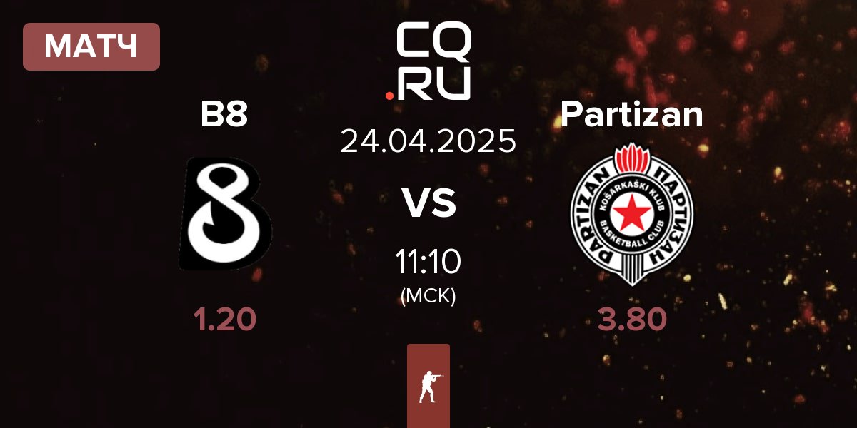 Матч B8 vs Partizan Esports Partizan | 24.04