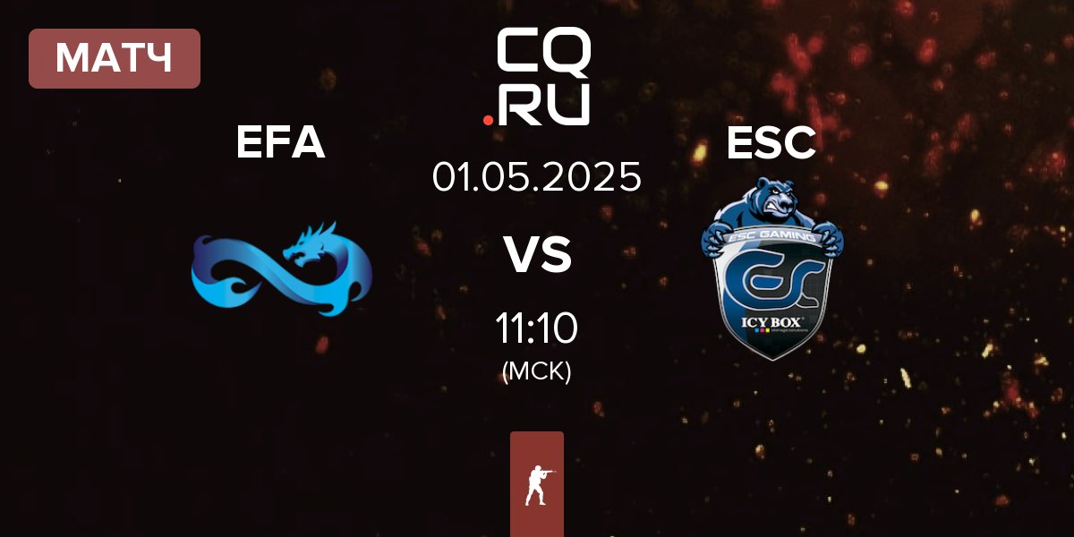 Матч Eternal Fire Academy EFA vs ESC Gaming ESC | 01.05