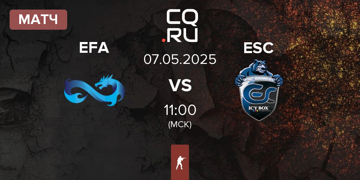 Матч Eternal Fire Academy EFA vs ESC Gaming ESC | 07.05