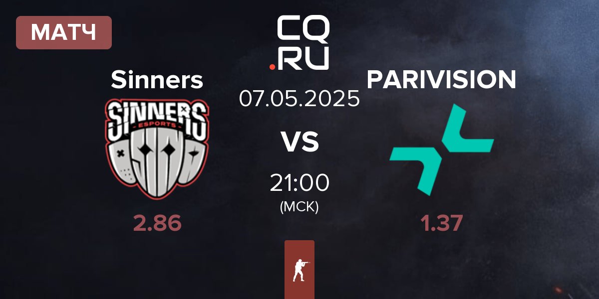 Матч Sinners Esports Sinners vs PARIVISION | 07.05