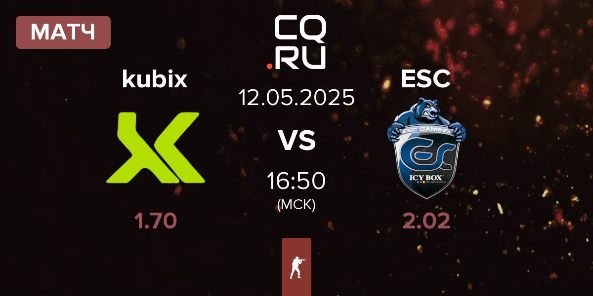 Матч Kubix Esports kubix vs ESC Gaming ESC | 12.05