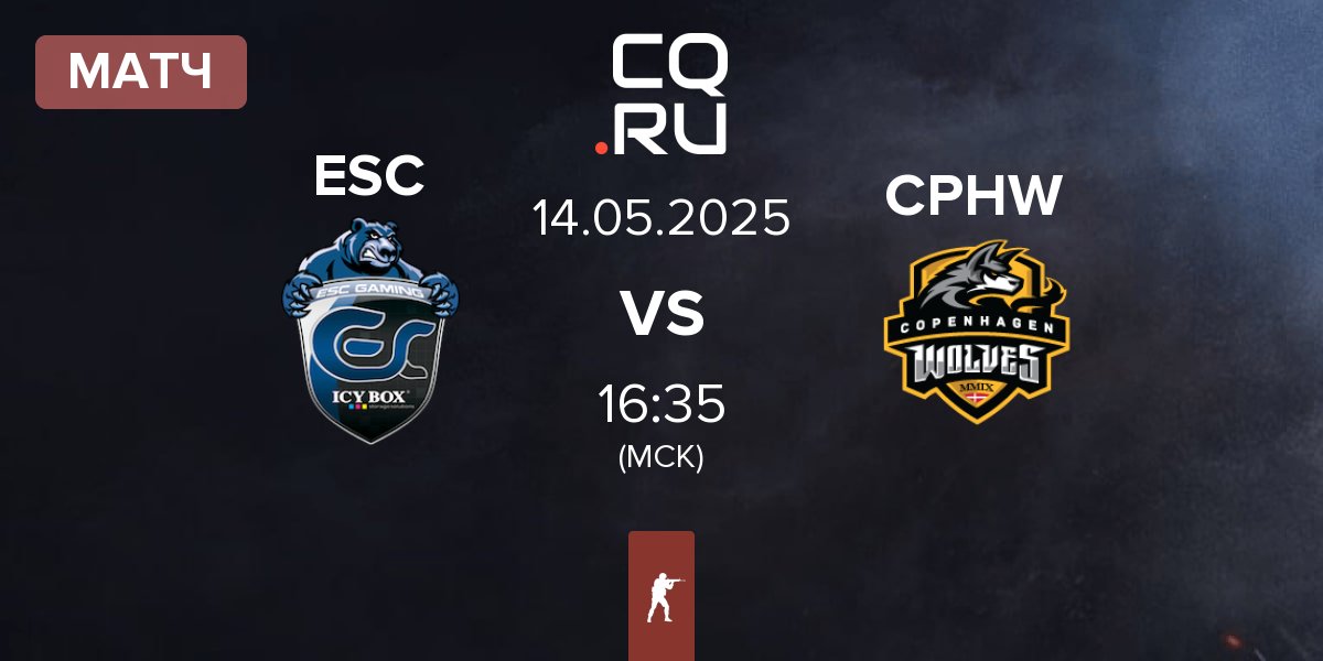Матч ESC Gaming ESC vs Copenhagen Wolves CPHW | 14.05