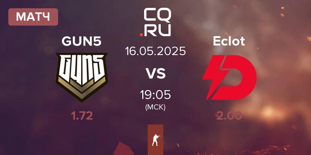 Матч GUN5 Esports GUN5 vs Dynamo Eclot Eclot | 16.05