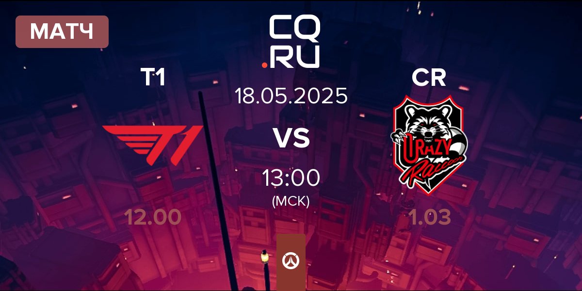 Матч T1 vs Crazy Raccoon CR | 18.05