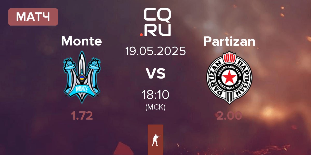Матч Monte vs Partizan Esports Partizan | 19.05