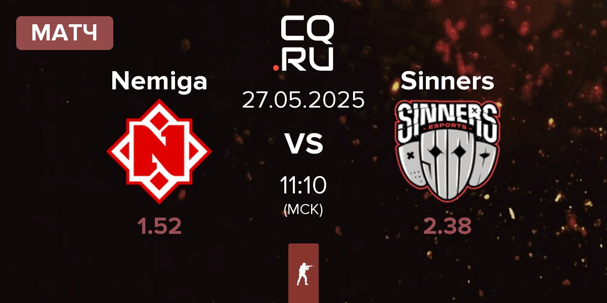 Матч Nemiga Gaming Nemiga vs Sinners Esports Sinners | 27.05