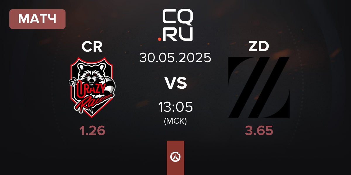 Матч Crazy Raccoon CR vs Zeta Division ZD | 30.05