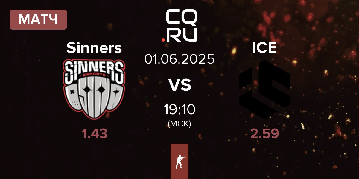Матч Sinners Esports Sinners vs Inner Circle Esports ICE | 01.06