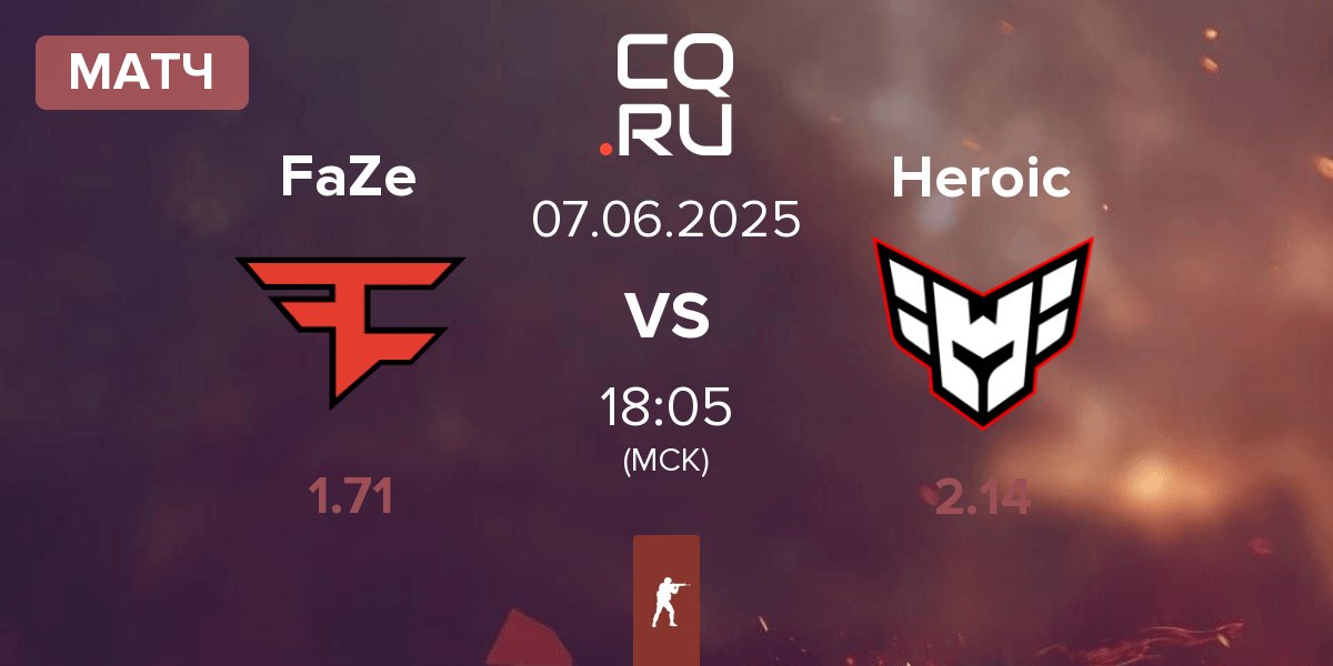 Матч FaZe Clan FaZe vs Heroic | 07.06